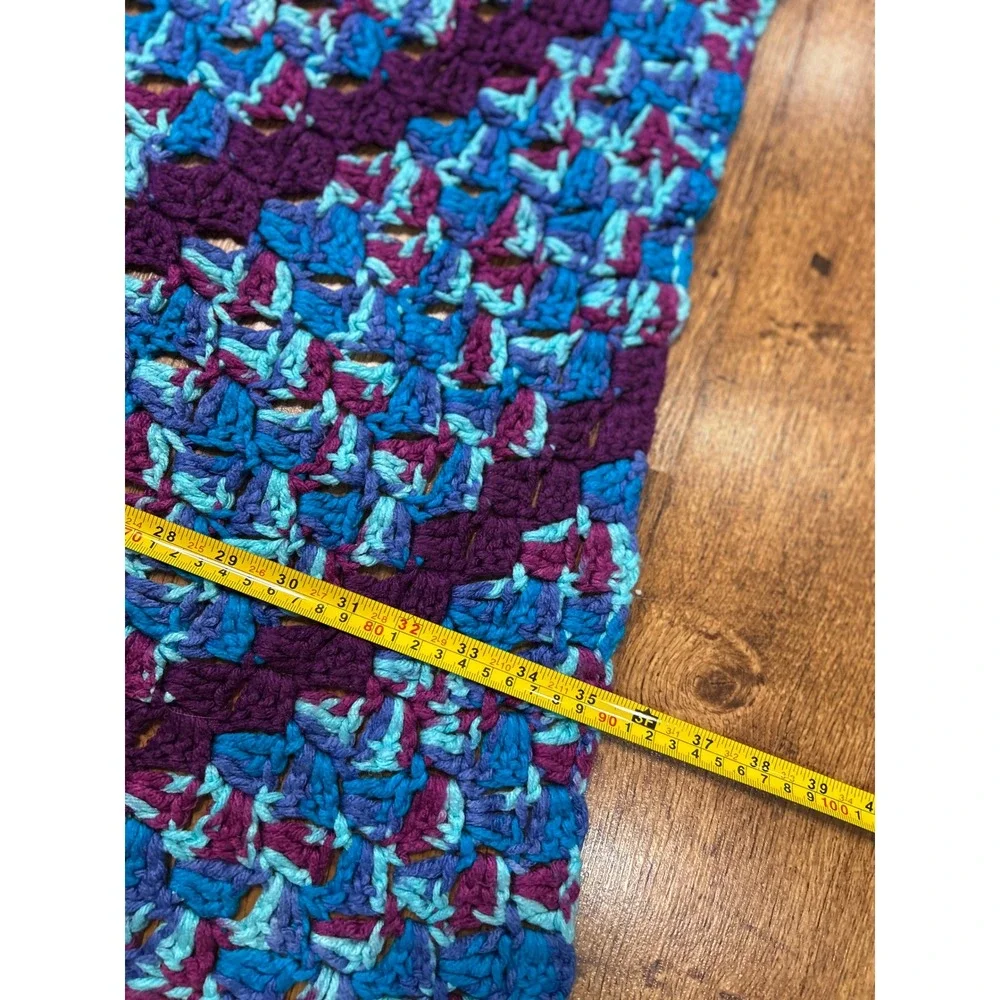 Vintage Handmade Crochet Throw Blanket 35x40
